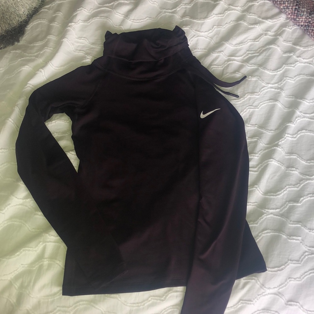 Dark purple high neck Nike long sleeve
